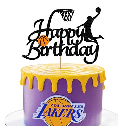 Lakers cake topper decoration for birthday party